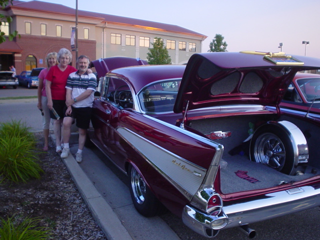 Ginny Savage & friends Paul & Kitty next to Ken's 57.