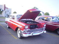 Erick's restored 4 Dr 56 Chevy is for sale..$16,500. Call him at 586-744-6431 or via erudaitis3120@wowway.com.