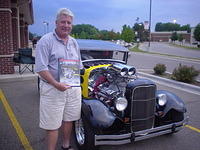 Russ Maki wins the EMS Best Engine award for his 1931 Ford