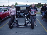 Larry Powell wins the SnS Cruiser's Choice Award for his super 1925 Ford