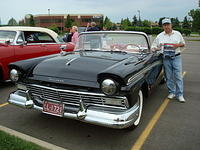 Best Ford Cruiser is won by Bob LePort for his beautiful 57 Ford.