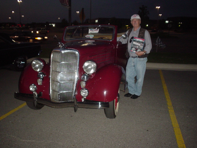 Steak n' Shake Cruiser's Choice honors go to Ron Sakowski for his rare 1935 Ford convt.