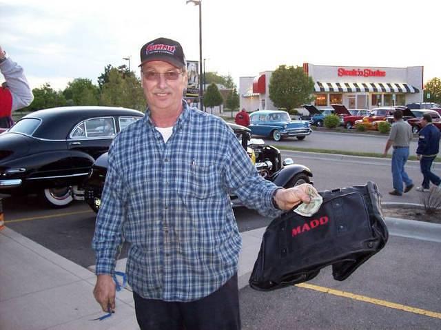 Here is our lucky 50/50 MADD money winner of $60 plus a cool bag.